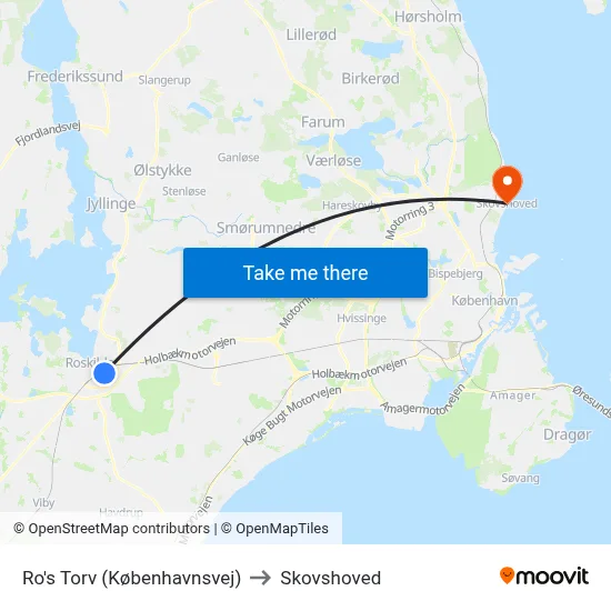 Ro's Torv (Københavnsvej) to Skovshoved map