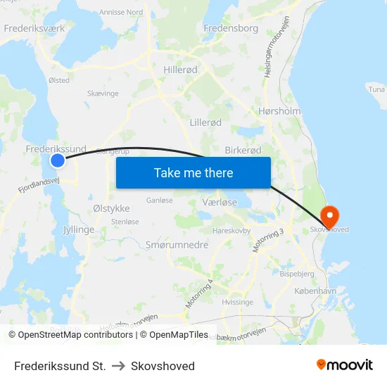 Frederikssund St. to Skovshoved map