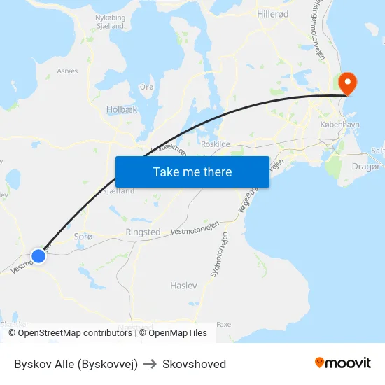 Byskov Alle (Byskovvej) to Skovshoved map