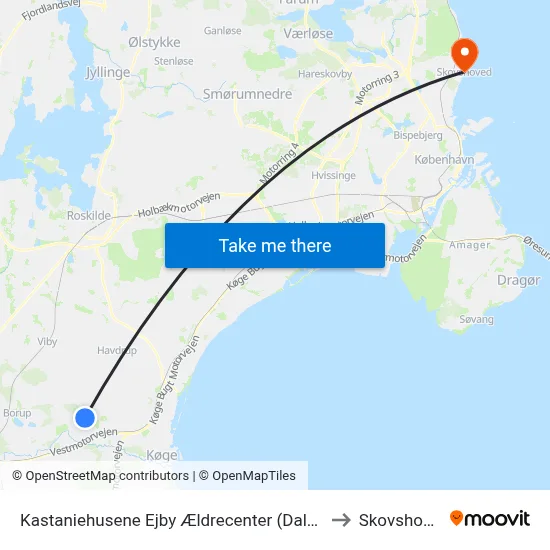 Kastaniehusene Ejby Ældrecenter (Dalbyvej) to Skovshoved map