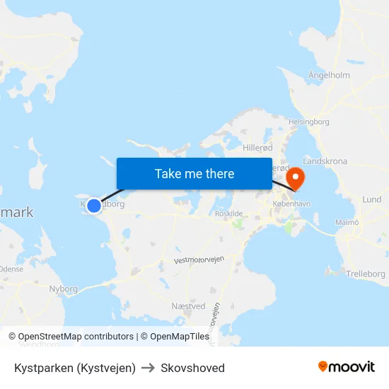 Kystparken (Kystvejen) to Skovshoved map