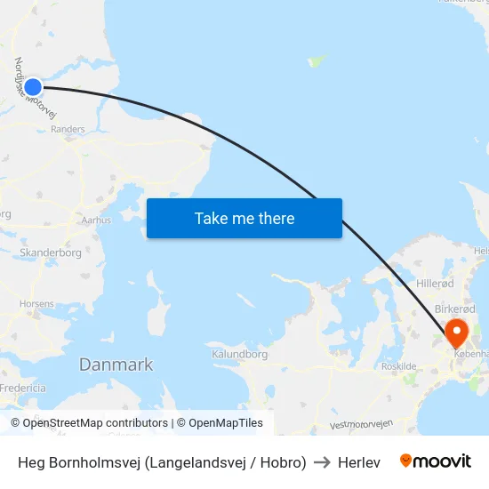 Heg Bornholmsvej (Langelandsvej / Hobro) to Herlev map