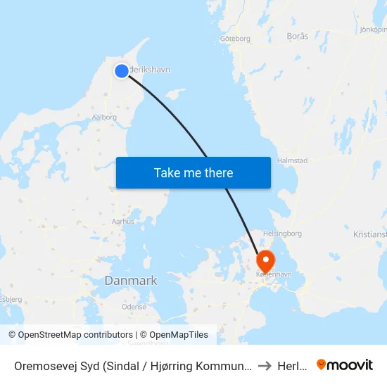 Oremosevej Syd (Sindal / Hjørring Kommune) to Herlev map