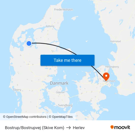 Bostrup/Bostrupvej (Skive Kom) to Herlev map