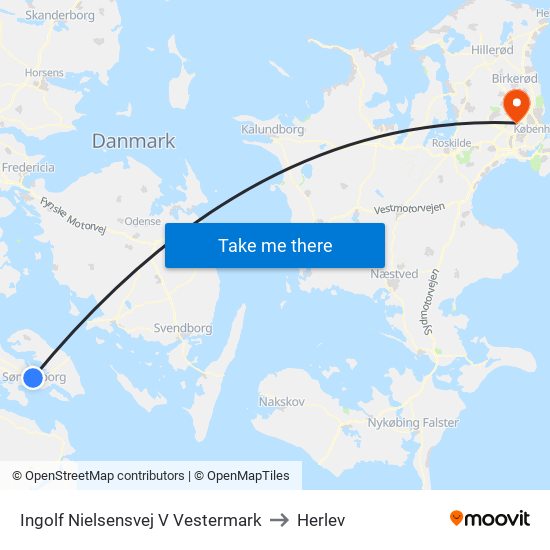 Ingolf Nielsensvej V Vestermark to Herlev map