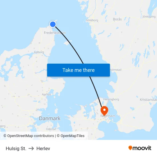 Hulsig St. to Herlev map