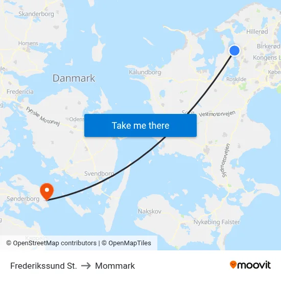 Frederikssund St. to Mommark map
