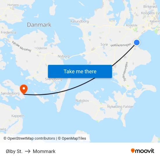 Ølby St. to Mommark map