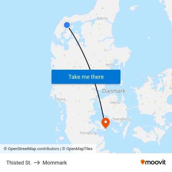 Thisted St. to Mommark map