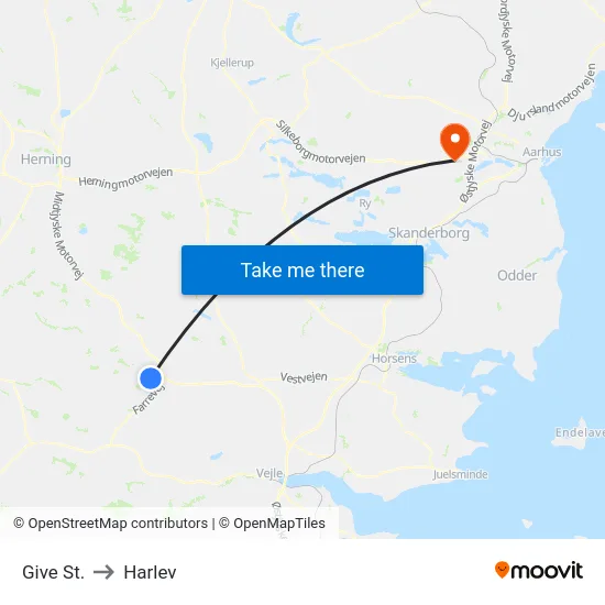 Give St. to Harlev map