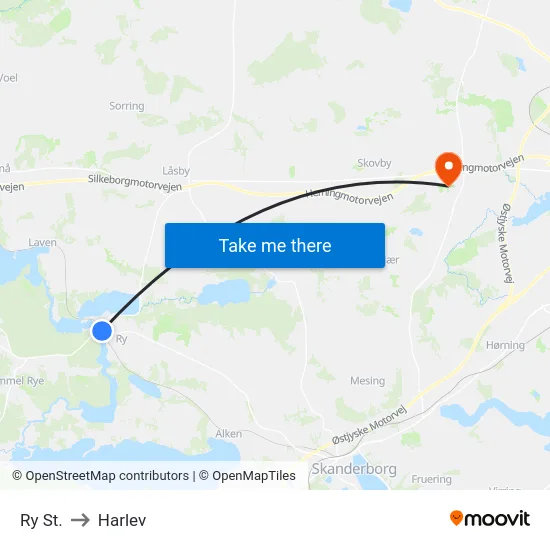 Ry St. to Harlev map