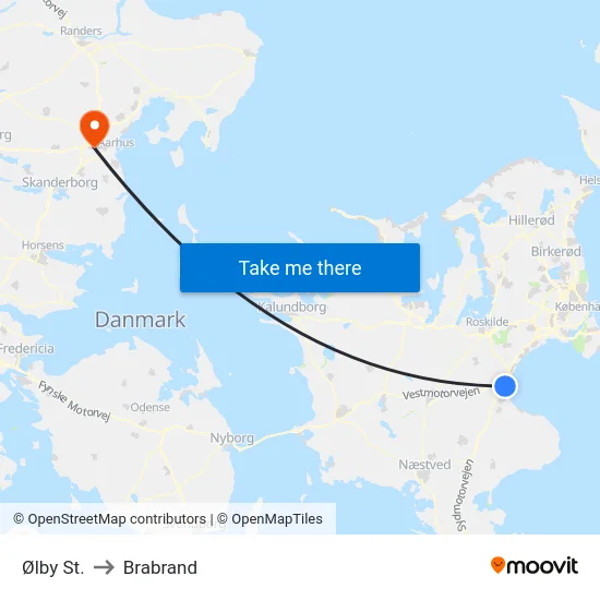 Ølby St. to Brabrand map