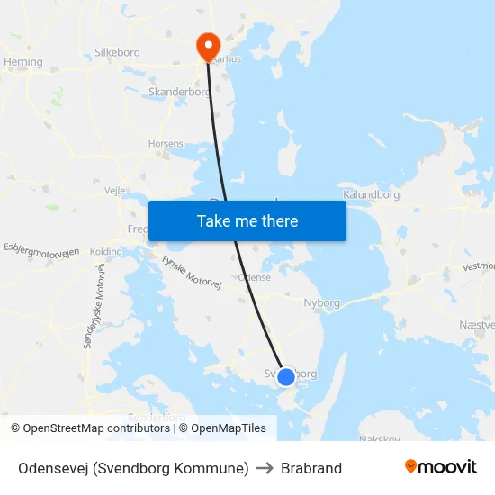 Odensevej (Svendborg Kommune) to Brabrand map