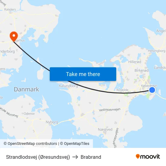 Strandlodsvej (Øresundsvej) to Brabrand map