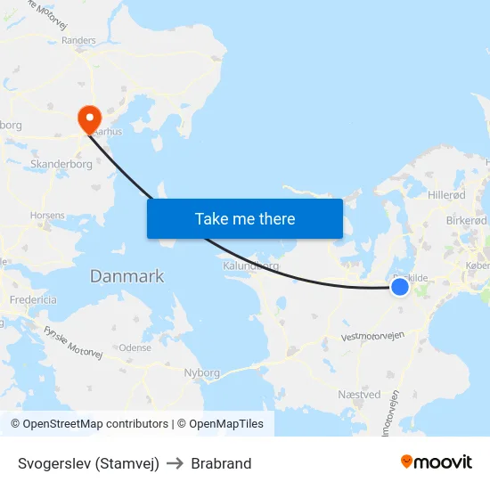 Svogerslev (Stamvej) to Brabrand map