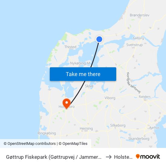 Gøttrup Fiskepark (Gøttrupvej / Jammerbugt Kom) to Holstebro map