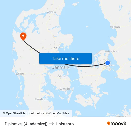 Diplomvej (Akademivej) to Holstebro map