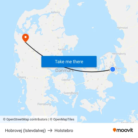 Hobrovej (Islevdalvej) to Holstebro map