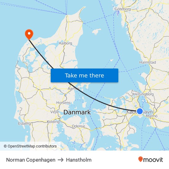 Norman Copenhagen to Hanstholm map