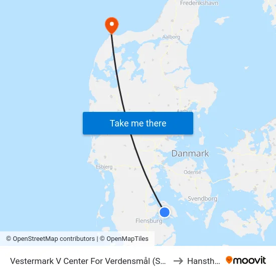 Vestermark V Center For Verdensmål (Sønderborg) to Hanstholm map