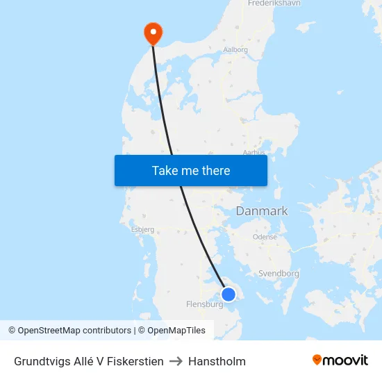 Grundtvigs Allé V Fiskerstien to Hanstholm map