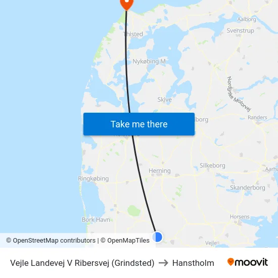 Vejle Landevej V Ribersvej (Grindsted) to Hanstholm map
