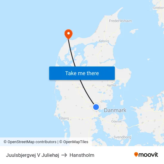 Juulsbjergvej V Juliehøj to Hanstholm map