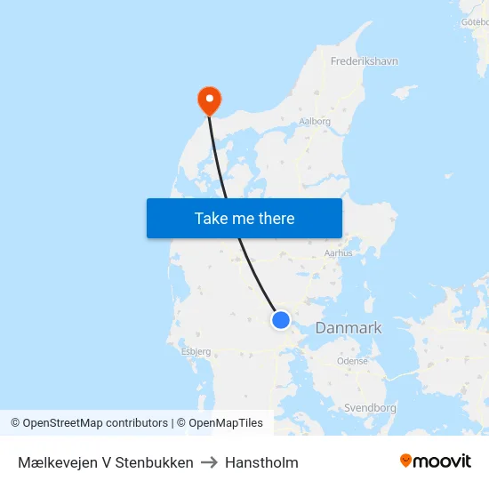 Mælkevejen V Stenbukken to Hanstholm map