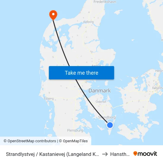 Strandlystvej / Kastanievej (Langeland Kommune) to Hanstholm map