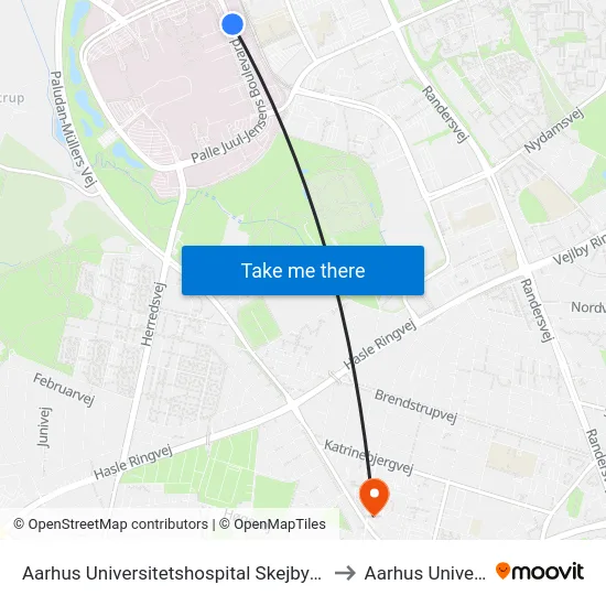 Aarhus Universitetshospital Skejby Indgang G to Aarhus Universitet map