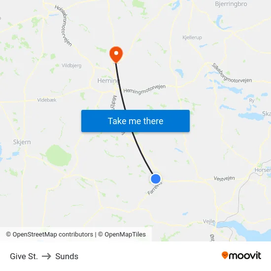 Give St. to Sunds map