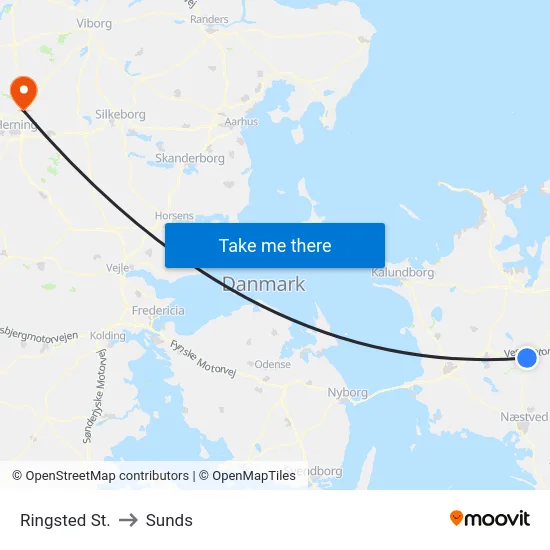 Ringsted St. to Sunds map