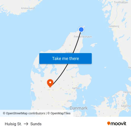 Hulsig St. to Sunds map