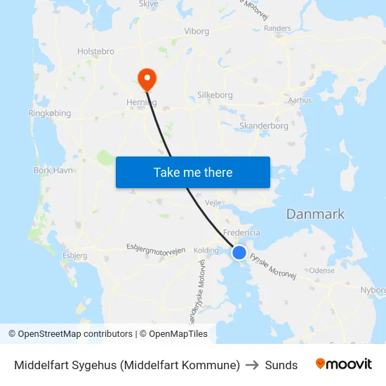 Middelfart Sygehus (Middelfart Kommune) to Sunds map