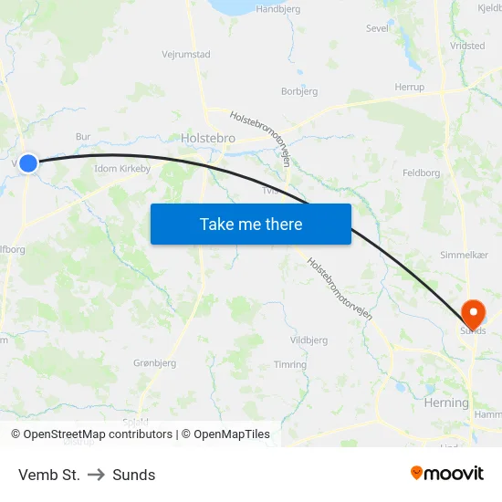 Vemb St. to Sunds map