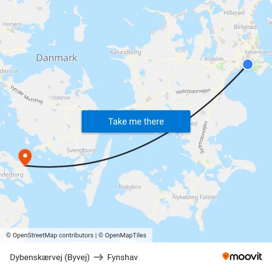 Dybenskærvej (Byvej) to Fynshav map