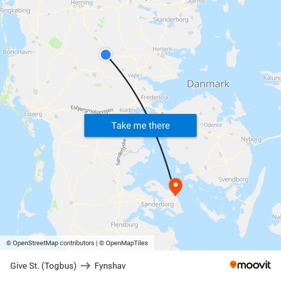 Give St. (Togbus) to Fynshav map