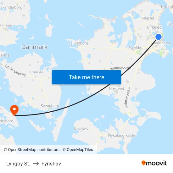 Lyngby St. to Fynshav map