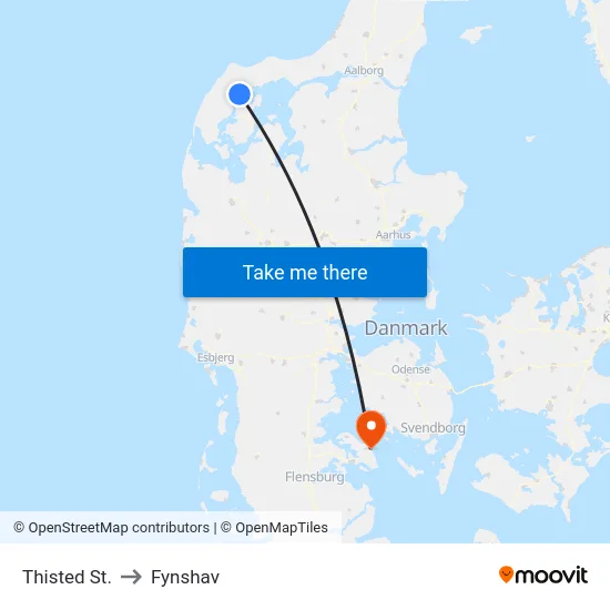 Thisted St. to Fynshav map