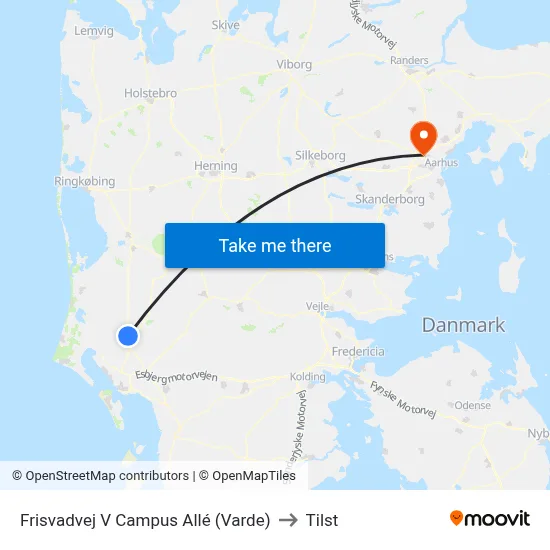 Frisvadvej V Campus Allé (Varde) to Tilst map