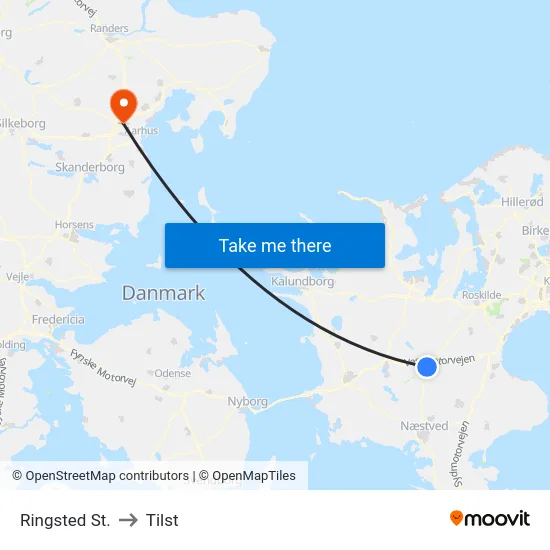 Ringsted St. to Tilst map