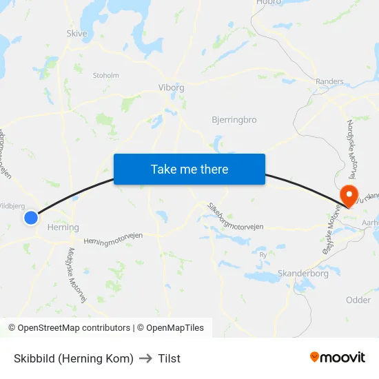 Skibbild (Herning Kom) to Tilst map