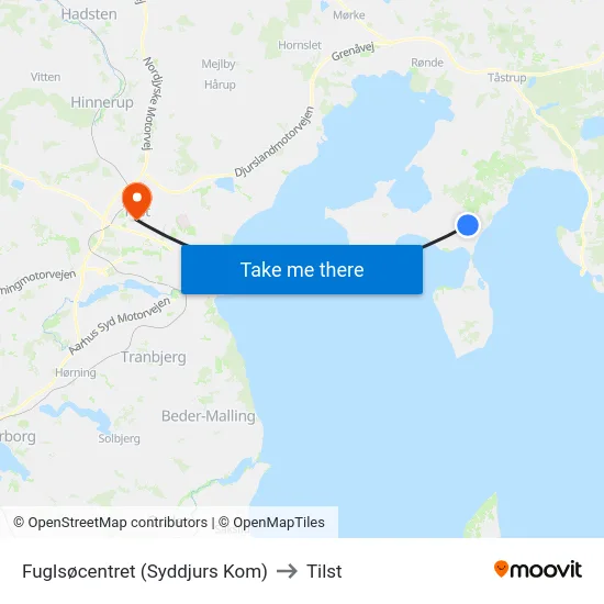 Fuglsøcentret (Syddjurs Kom) to Tilst map