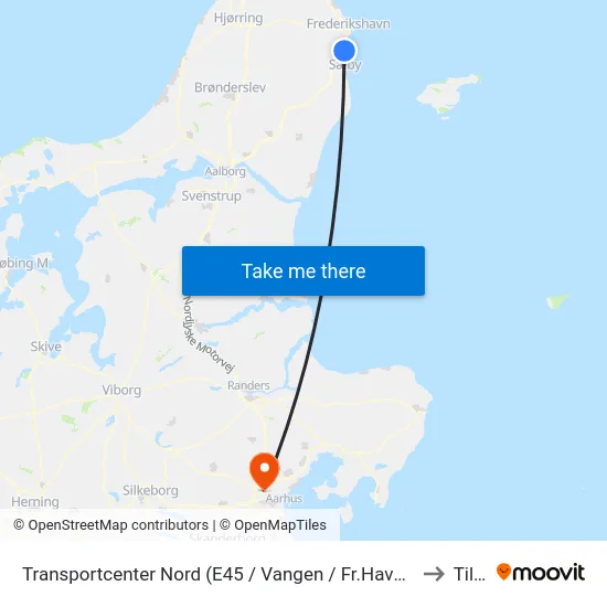 Transportcenter Nord (E45 / Vangen / Fr.Havn K.) to Tilst map