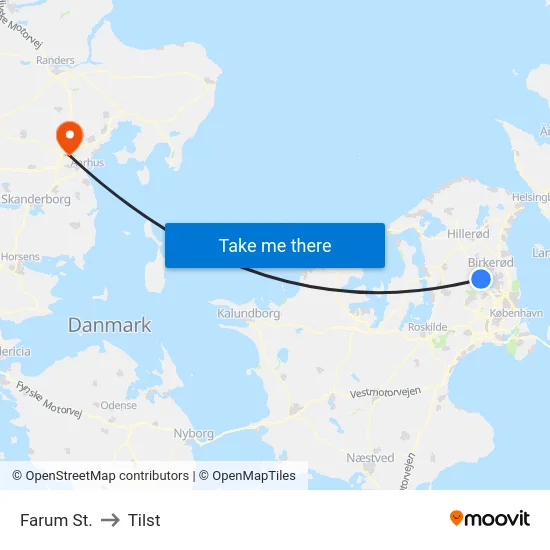 Farum St. to Tilst map