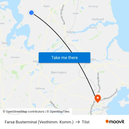 Farsø Busterminal (Vesthimm. Komm.) to Tilst map