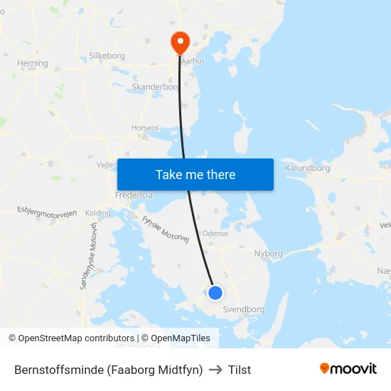 Bernstoffsminde (Faaborg Midtfyn) to Tilst map
