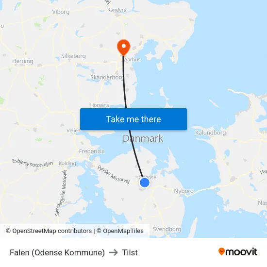 Falen (Odense Kommune) to Tilst map