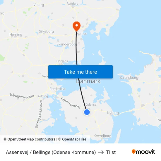 Assensvej / Bellinge (Odense Kommune) to Tilst map
