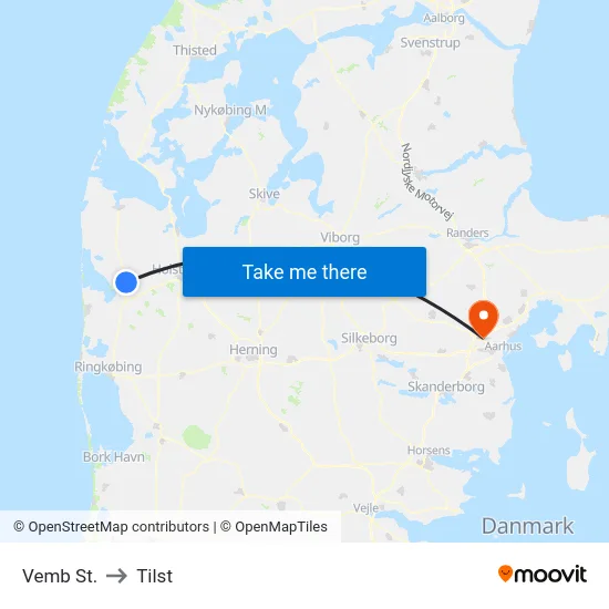 Vemb St. to Tilst map